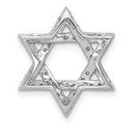 14k White Gold 1/2 carat Diamond Star of David Chain Slide