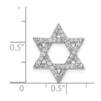 14k White Gold 1/2 carat Diamond Star of David Chain Slide