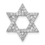 14k White Gold 1/2 carat Diamond Star of David Chain Slide