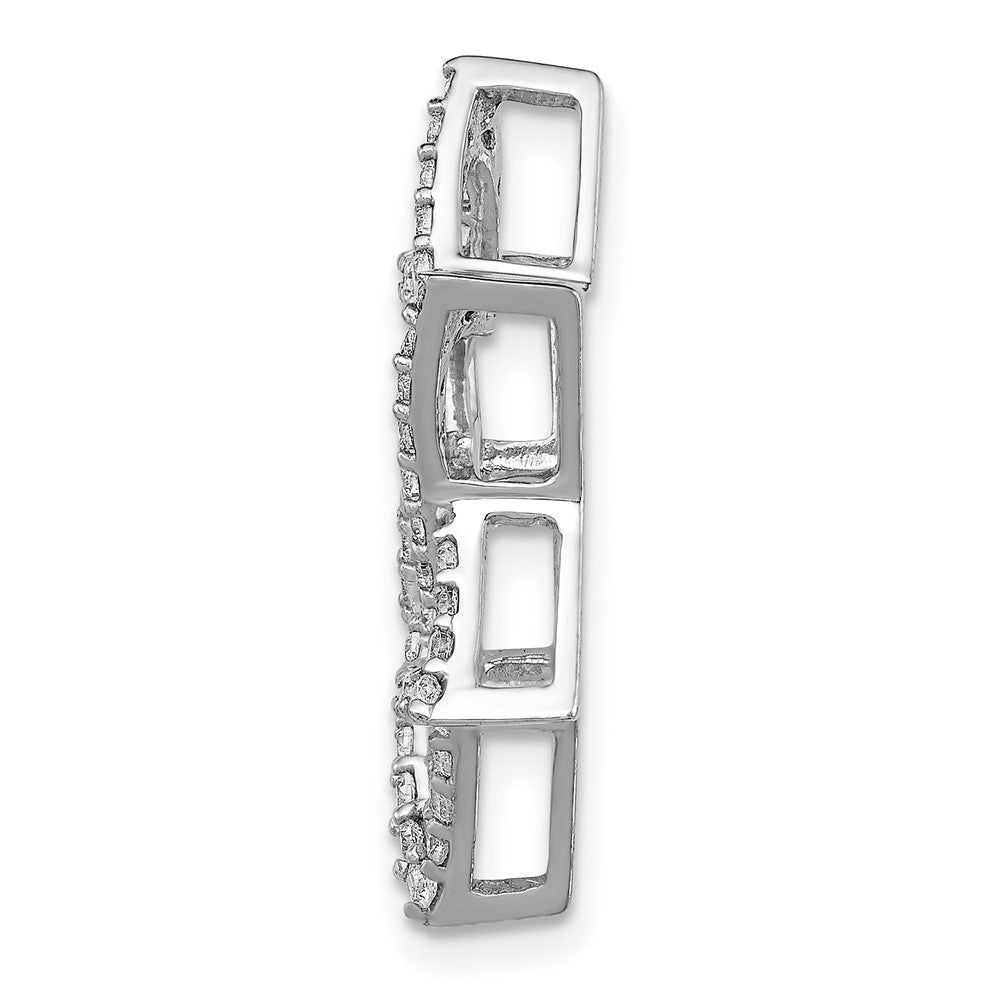 14k White Gold 5/8 carat Diamond Star of David Chain Slide