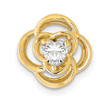 14k 1/4 carat Lab Grown Diamond VS/SI+ G+ Complete Flower Chain Slide Pendant