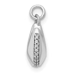 14k White Gold 1/15 carat Diamond Fortune Cookie Pendant