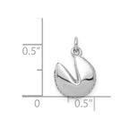14k White Gold 1/15 carat Diamond Fortune Cookie Pendant