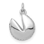 14k White Gold 1/15 carat Diamond Fortune Cookie Pendant