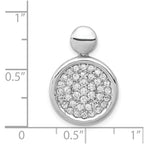 14k White Gold 1/2 carat Diamond Pave Fancy Circle Pendant