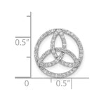 14k White Gold 1/3 carat Diamond Celtic Circle Chain Slide