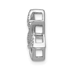 14k White Gold 1/8 carat Diamond Star of David Chain Slide