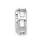 14k White Gold 1/10 carat Diamond Hamsa Round Chain Slide