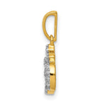 14k 1/6 carat Diamond Om Symbol Pendant