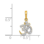 14k 1/6 carat Diamond Om Symbol Pendant