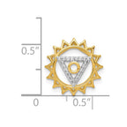 14k 1/10 carat Diamond Vishuddha/Throat Chakra Chain Slide