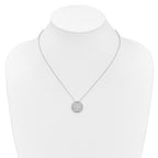 14k White Gold 1/2 carat Diamond Vintage Hearts Pendant 18 inch Necklace