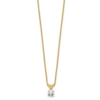 14k 1/3 carat Lab Grown Diamond VS/SI+ G+ Round Complete Four Prong 18 inch Solitaire Pendant Necklace