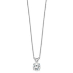 14k White Gold 1 carat Certified Lab Grown Diamond VS/SI+ G+ Round Complete Four Prong 18 inch Solitaire Pendant Necklace