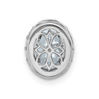 14kw Oval and Round Halo D E F Pure Light Moissanite Chain Slide