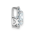 14kw Oval and Round Halo G H I True Light Moissanite Chain Slide