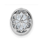 14kw Oval and Round Halo G H I True Light Moissanite Chain Slide