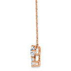 14K Rose Gold Butterfly Pendant G H I True Light Moissanite