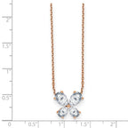 14K Rose Gold Butterfly Pendant G H I True Light Moissanite