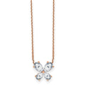14K Rose Gold Butterfly Pendant G H I True Light Moissanite