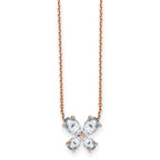 14K Rose Gold Butterfly Pendant G H I True Light Moissanite