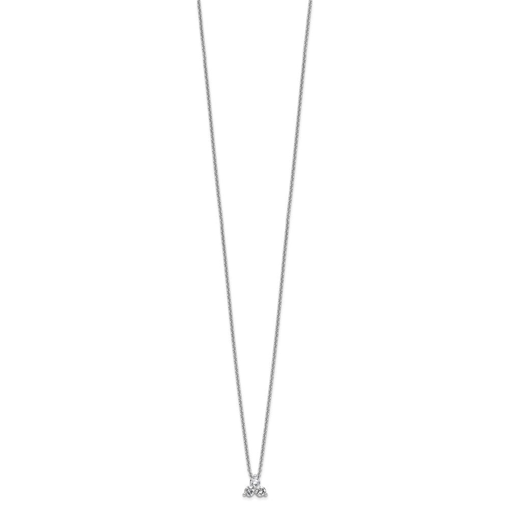 True Origin 14K White Gold 1/4 carat Lab Grown Diamond VS+ F+ 18 in Complete Cluster Necklace