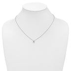 True Origin 14K White Gold 1/4 carat Lab Grown Diamond VS+ F+ 18 in Complete Cluster Necklace