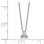 True Origin 14K White Gold 1/4 carat Lab Grown Diamond VS+ F+ 18 in Complete Cluster Necklace
