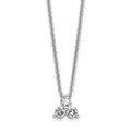 True Origin 14K White Gold 1/4 carat Lab Grown Diamond VS+ F+ 18 in Complete Cluster Necklace