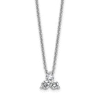 True Origin 14K White Gold 1/4 carat Lab Grown Diamond VS+ F+ 18 in Complete Cluster Necklace