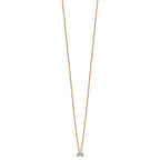 True Origin 14K Yellow Gold 1/4 carat Lab Grown Diamond VS+ F+ 18 in Complete Cluster Necklace