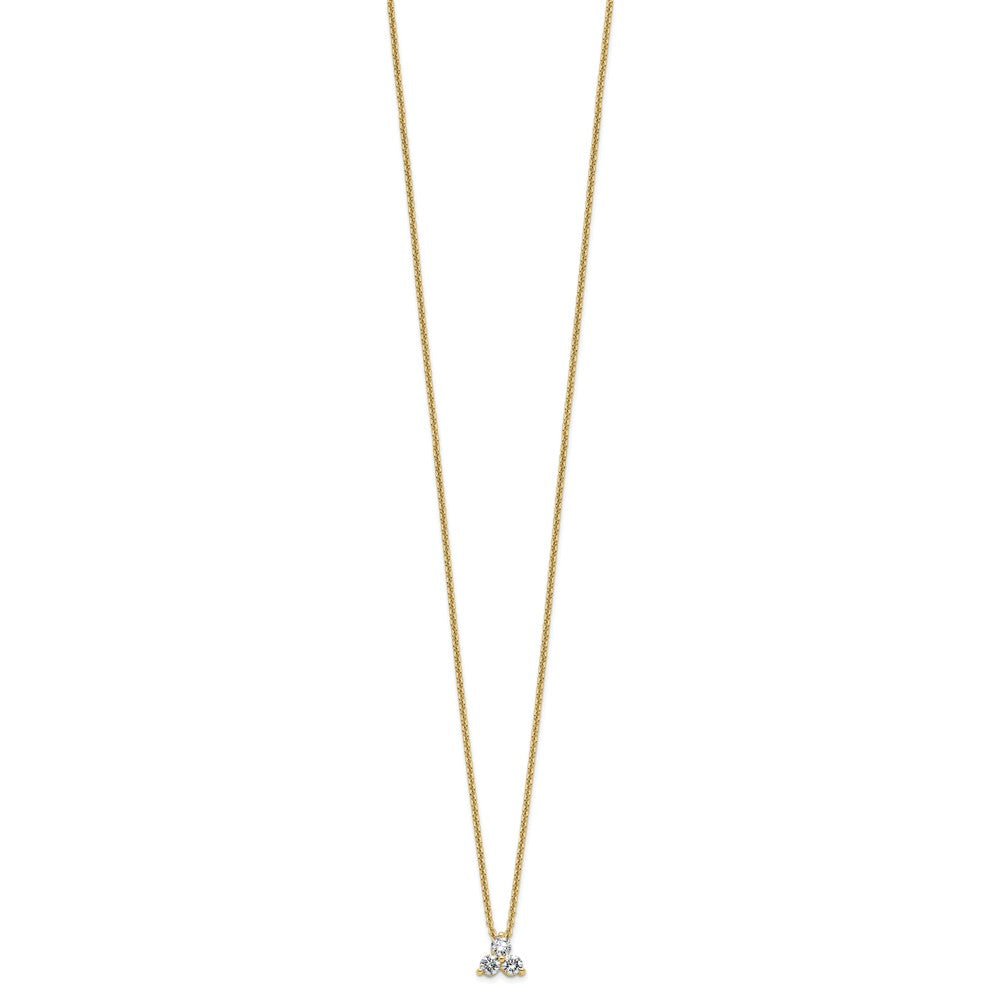 True Origin 14K Yellow Gold 1/4 carat Lab Grown Diamond VS+ F+ 18 in Complete Cluster Necklace