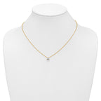 True Origin 14K Yellow Gold 1/4 carat Lab Grown Diamond VS+ F+ 18 in Complete Cluster Necklace
