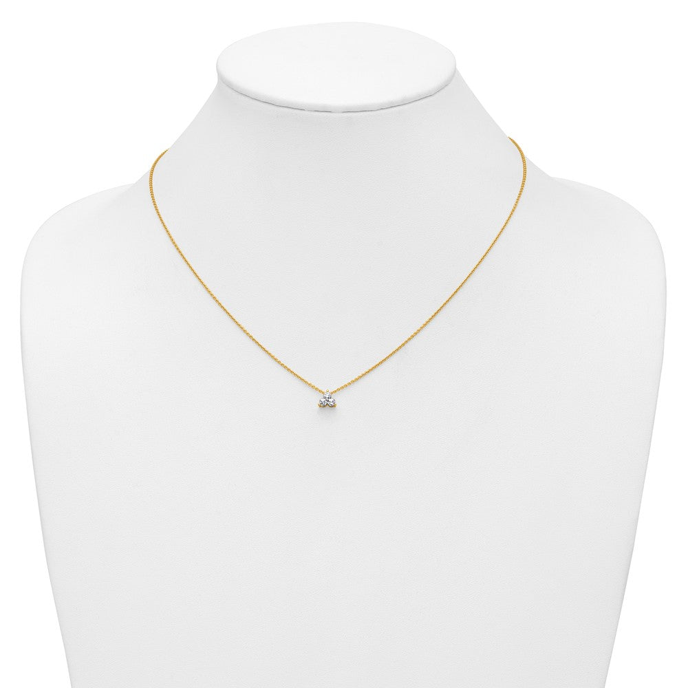 True Origin 14K Yellow Gold 1/4 carat Lab Grown Diamond VS+ F+ 18 in Complete Cluster Necklace