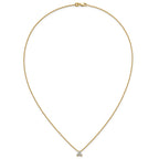 True Origin 14K Yellow Gold 1/4 carat Lab Grown Diamond VS+ F+ 18 in Complete Cluster Necklace