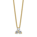 True Origin 14K Yellow Gold 1/4 carat Lab Grown Diamond VS+ F+ 18 in Complete Cluster Necklace