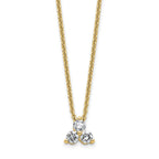 True Origin 14K Yellow Gold 1/4 carat Lab Grown Diamond VS+ F+ 18 in Complete Cluster Necklace