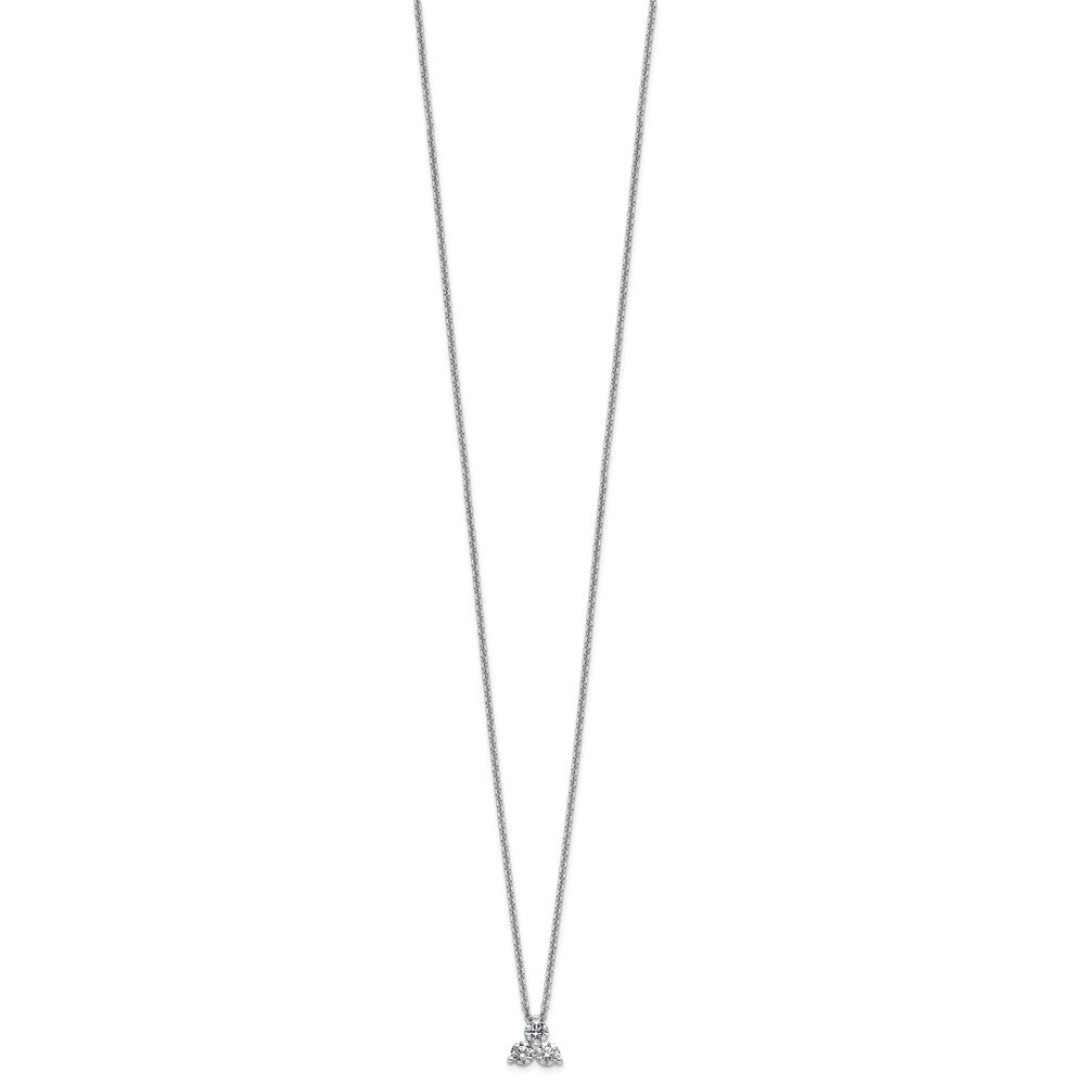 True Origin 14K White Gold 3/8 carat Lab Grown Diamond VS+ F+ 18 in Complete Cluster Necklace