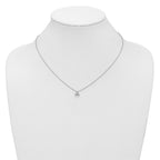 True Origin 14K White Gold 3/8 carat Lab Grown Diamond VS+ F+ 18 in Complete Cluster Necklace