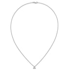 True Origin 14K White Gold 3/8 carat Lab Grown Diamond VS+ F+ 18 in Complete Cluster Necklace