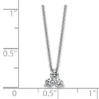 True Origin 14K White Gold 3/8 carat Lab Grown Diamond VS+ F+ 18 in Complete Cluster Necklace