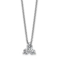 True Origin 14K White Gold 3/8 carat Lab Grown Diamond VS+ F+ 18 in Complete Cluster Necklace
