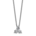 True Origin 14K White Gold 3/8 carat Lab Grown Diamond VS+ F+ 18 in Complete Cluster Necklace