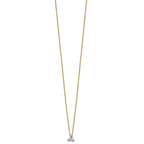 True Origin 14K Yellow Gold 3/8 carat Lab Grown Diamond VS+ F+ 18 in Complete Cluster Necklace