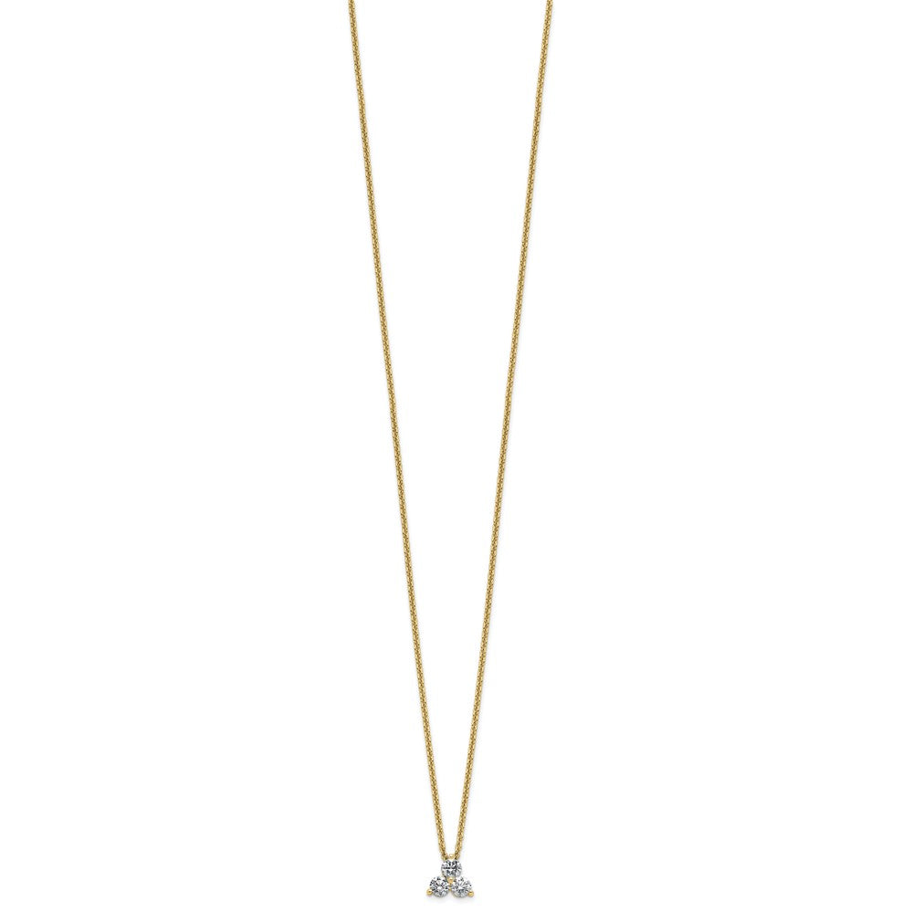 True Origin 14K Yellow Gold 3/8 carat Lab Grown Diamond VS+ F+ 18 in Complete Cluster Necklace