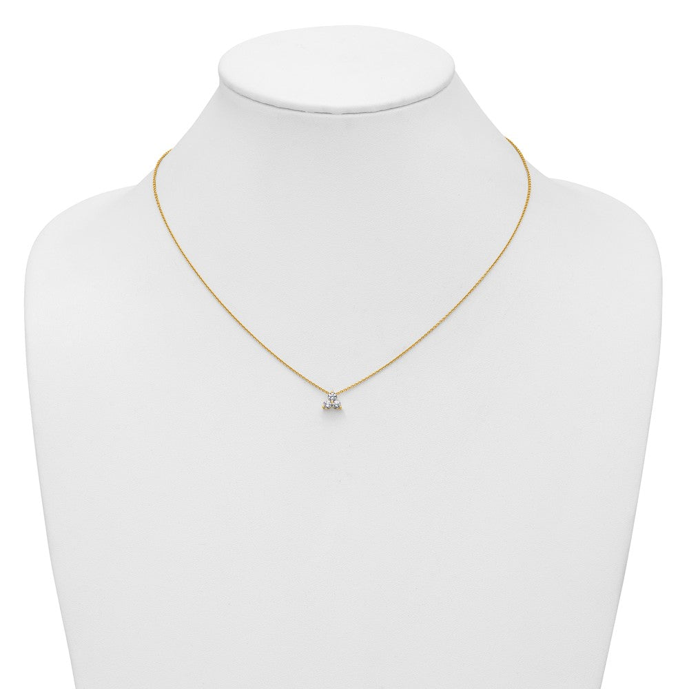 True Origin 14K Yellow Gold 3/8 carat Lab Grown Diamond VS+ F+ 18 in Complete Cluster Necklace