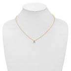 True Origin 14K Yellow Gold 3/8 carat Lab Grown Diamond VS+ F+ 18 in Complete Cluster Necklace