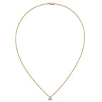 True Origin 14K Yellow Gold 3/8 carat Lab Grown Diamond VS+ F+ 18 in Complete Cluster Necklace