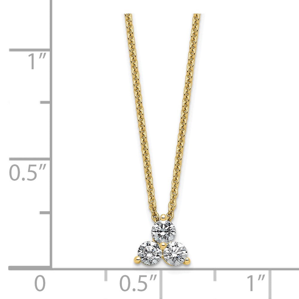 True Origin 14K Yellow Gold 3/8 carat Lab Grown Diamond VS+ F+ 18 in Complete Cluster Necklace