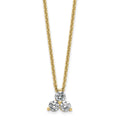 True Origin 14K Yellow Gold 3/8 carat Lab Grown Diamond VS+ F+ 18 in Complete Cluster Necklace
